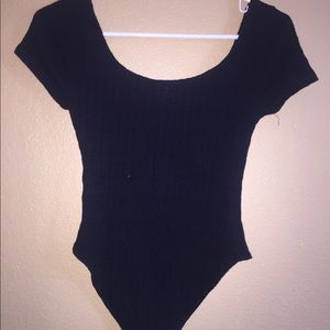 Black knit bodysuit